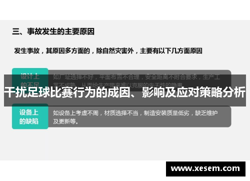 干扰足球比赛行为的成因、影响及应对策略分析